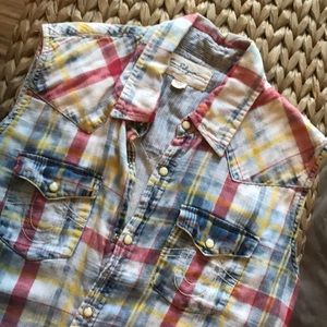 True Religon sleeveless button up